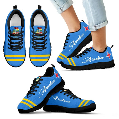 Aruba Sneakers Aruban Shoes Flag And Coat Of Arms Kid