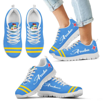 Aruba Sneakers Aruban Shoes Flag And Coat Of Arms Kid