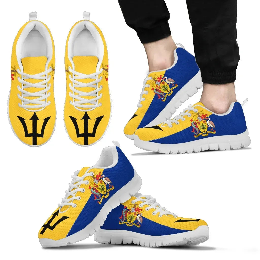 Barbados Flag Coat Of Arms Unisex Sneakers Shoes Nn9
