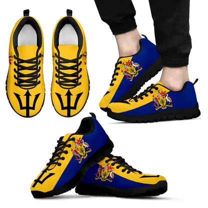 Barbados Flag Coat Of Arms Unisex Sneakers Shoes Nn9