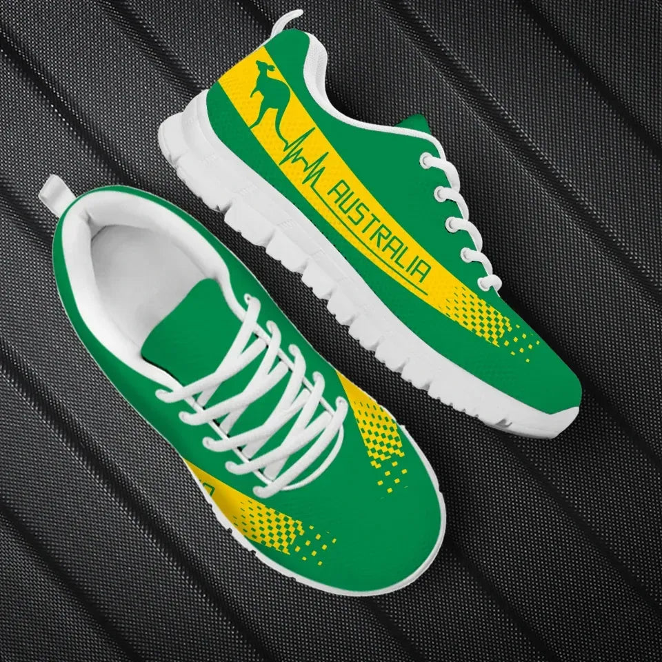 Australia Heartbeat Sneakers Kangaroo Green Color