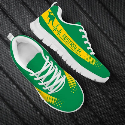 Australia Heartbeat Sneakers Kangaroo Green Color