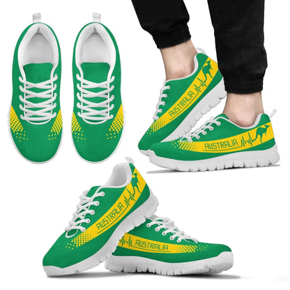 Australia Heartbeat Sneakers Kangaroo Green Color