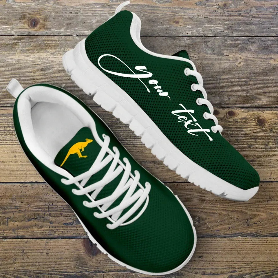Custom Australia Sneakers Green Kangaroo Personal Signature