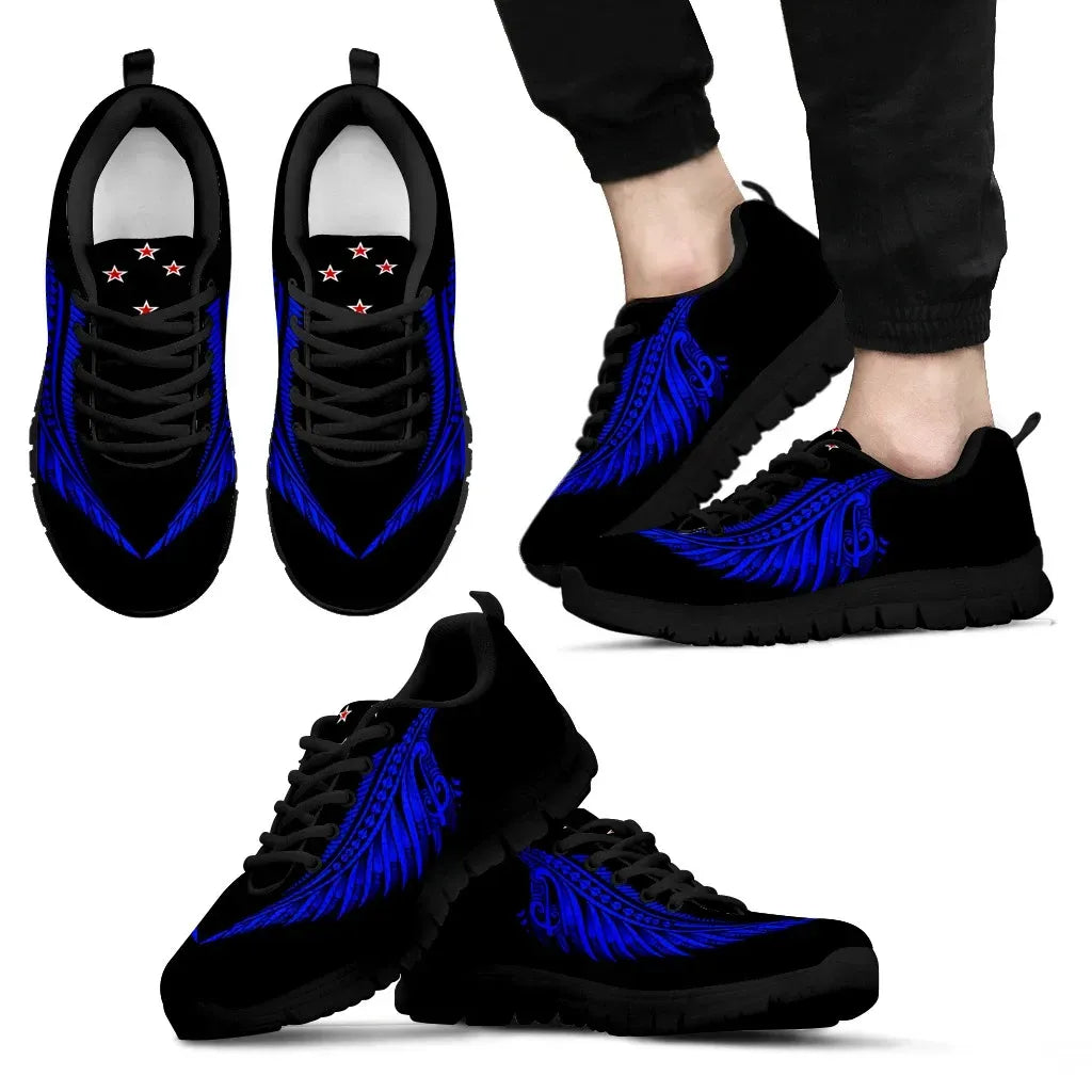 Aotearoa New Zealand Blue Maori Fern Sneakers