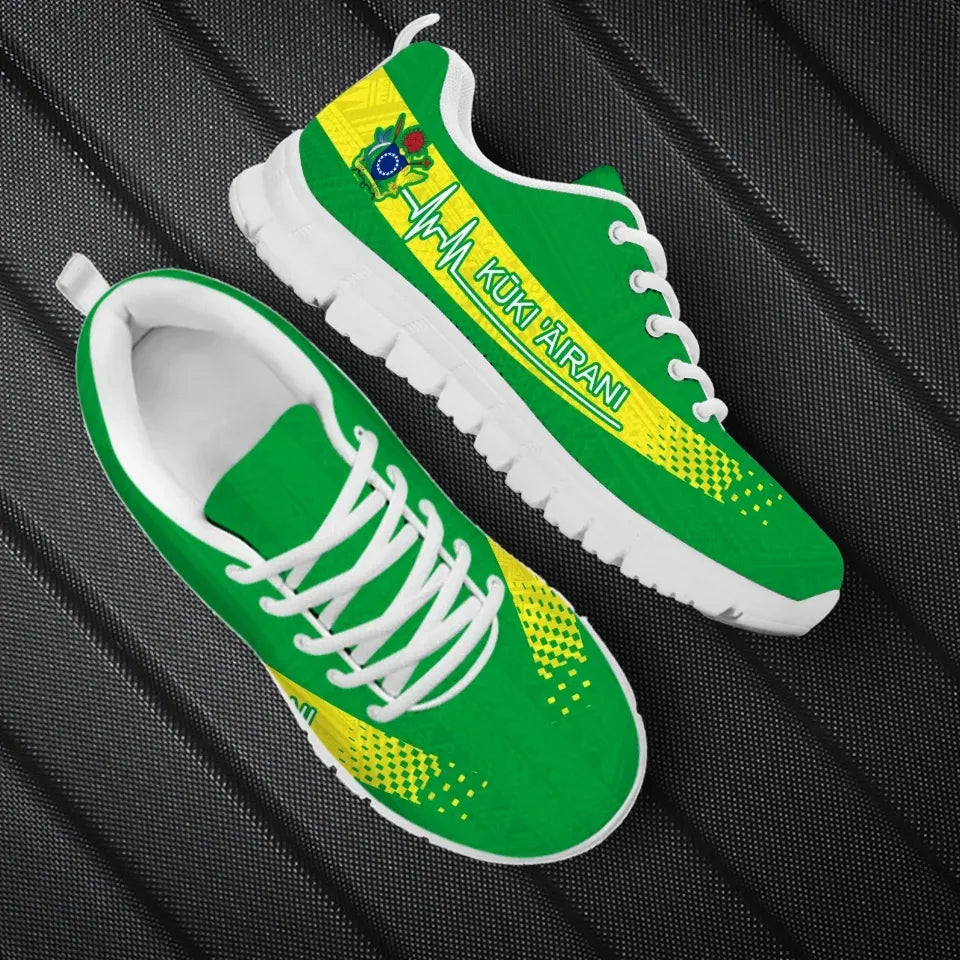 Cook Islands Heartbeat Sneakers Polynesian Pattern
