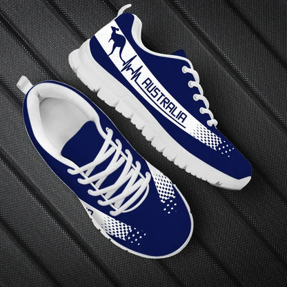 Australia Heartbeat Sneakers Kangaroo Blue Color