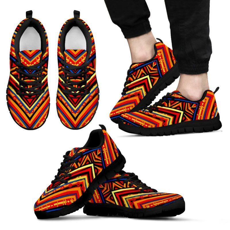 Aztec Ethnic Orange Pattern Men's / Women's Sneakers Shoes Th7