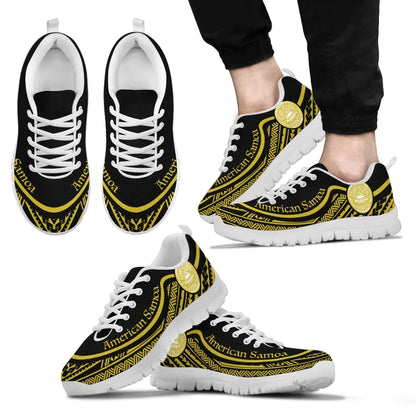 American Samoa Wave Sneakers Gold Color
