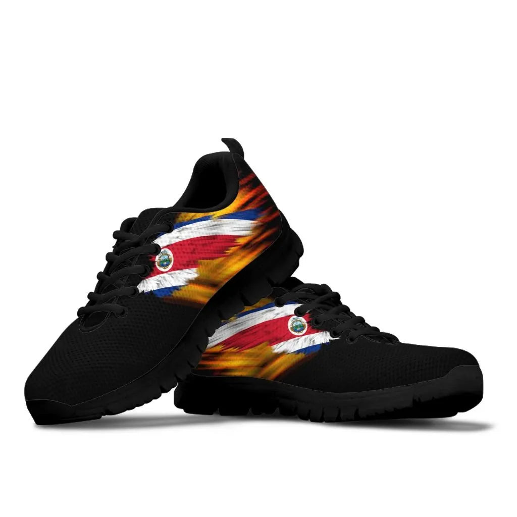 Costa Rica Sneakers Fire Wings and Flag 8