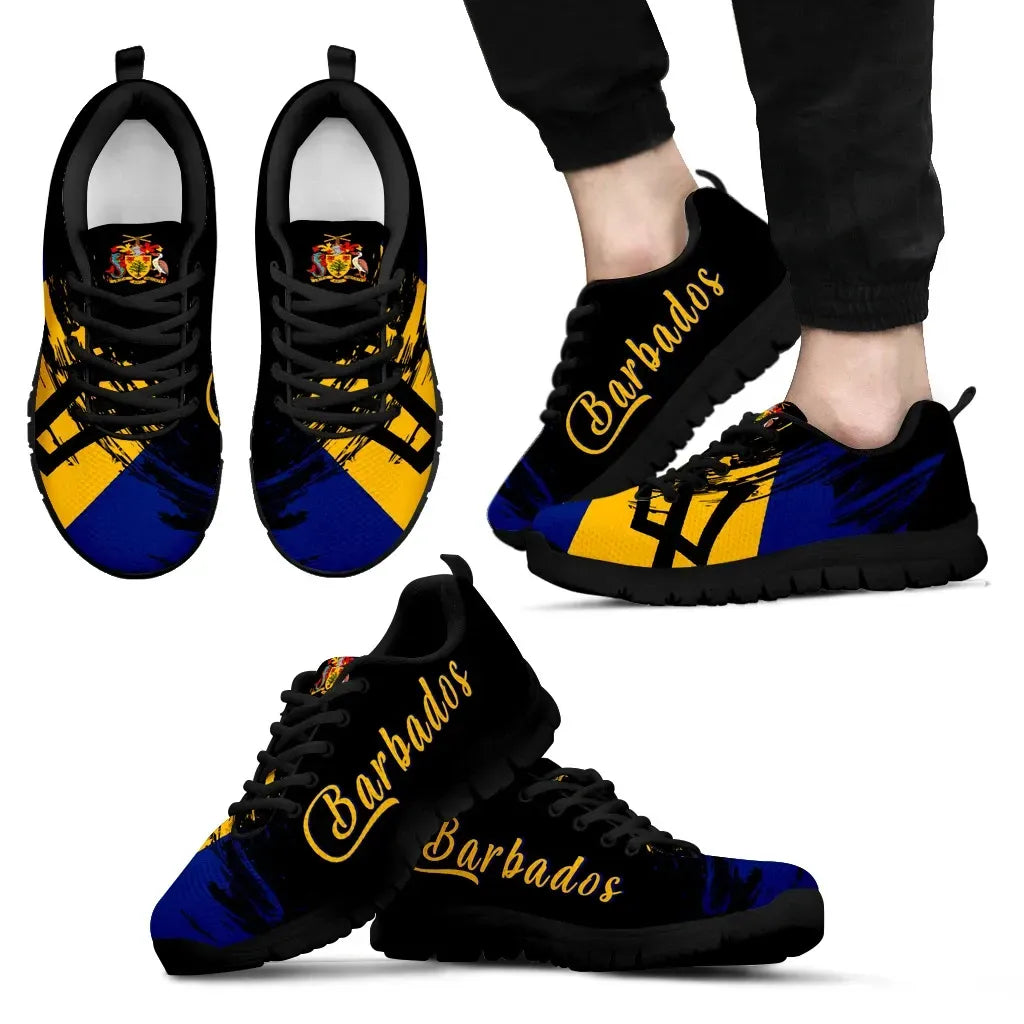 Barbados Flag Sneakers Art Style