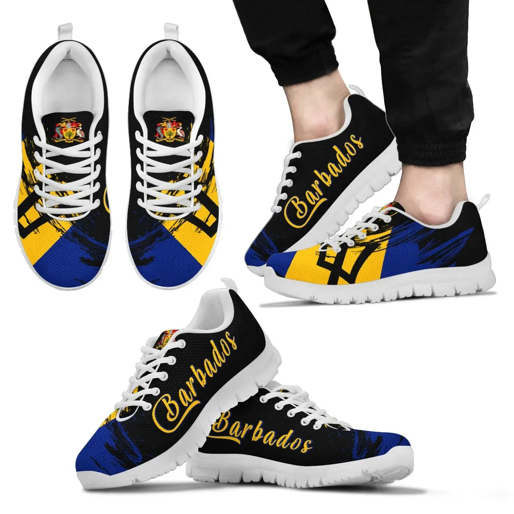Barbados Flag Sneakers Art Style