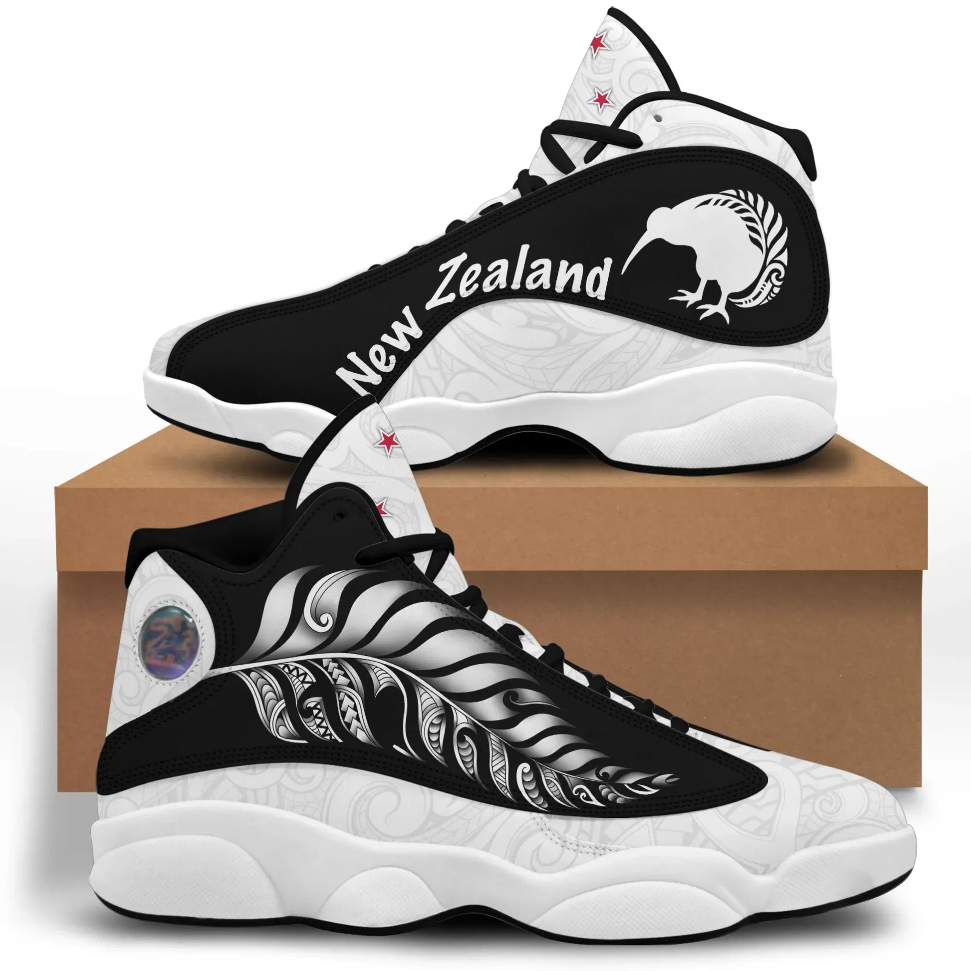 New Zealand Flag High Top Sneakers Women's Men's