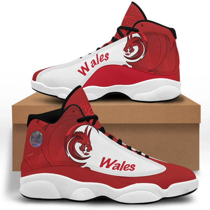 Wales Flag High Top Sneakers Women's Men's