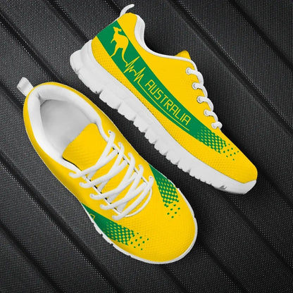 Australia Heartbeat Sneakers Kangaroo Gold Color