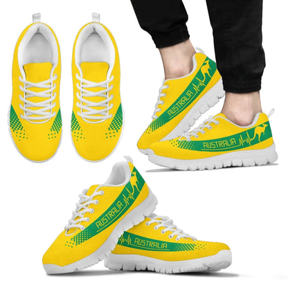 Australia Heartbeat Sneakers Kangaroo Gold Color