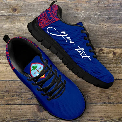 Custom Guam Sneakers Polynesian Flag Personal Signature