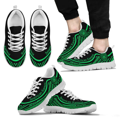 American Samoa Wave Sneakers Green Color