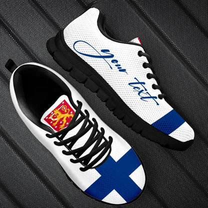 Custom Finland Sneakers Flag Personal Signature