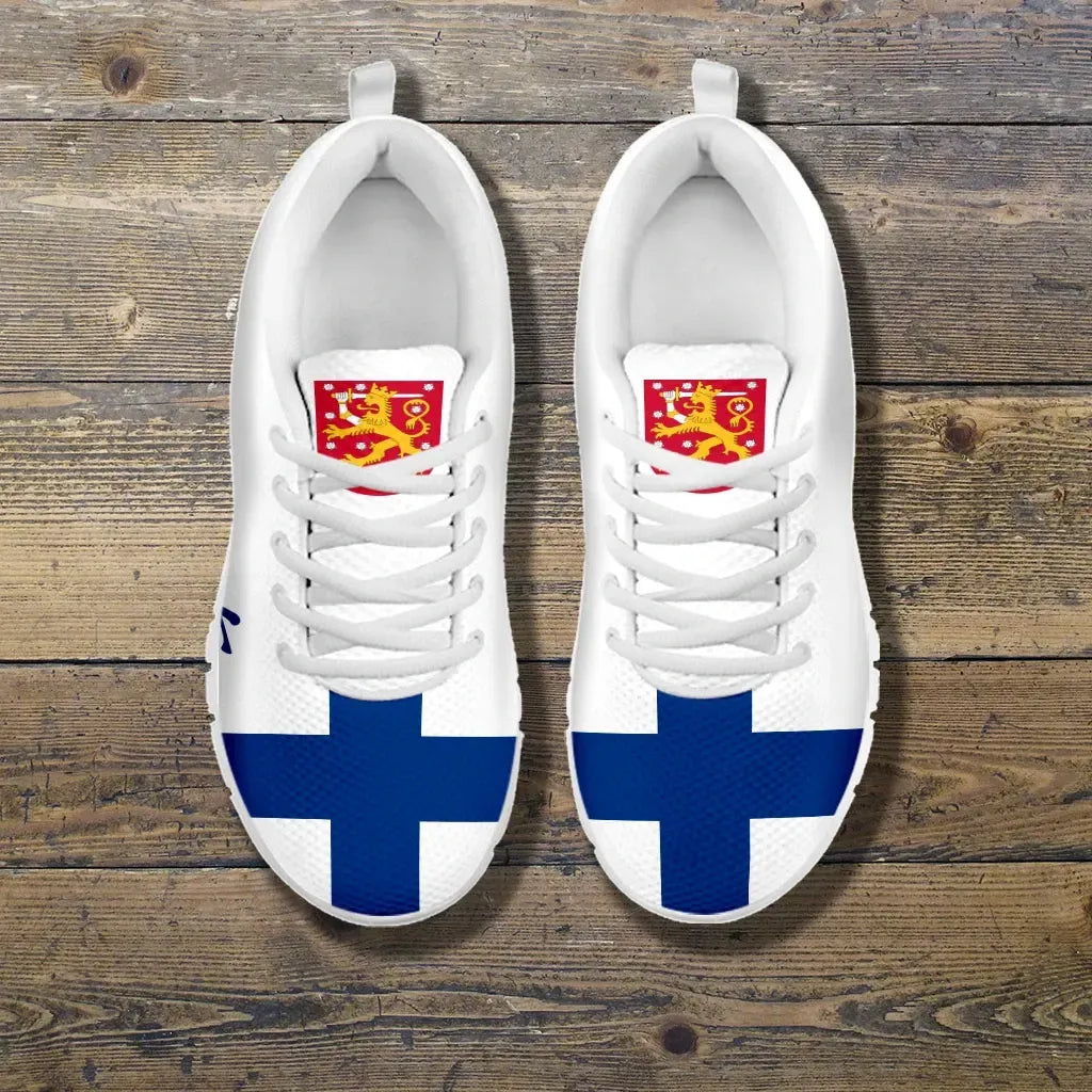 Custom Finland Sneakers Flag Personal Signature