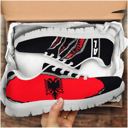 Albania Sneakers Adamantium With Flag