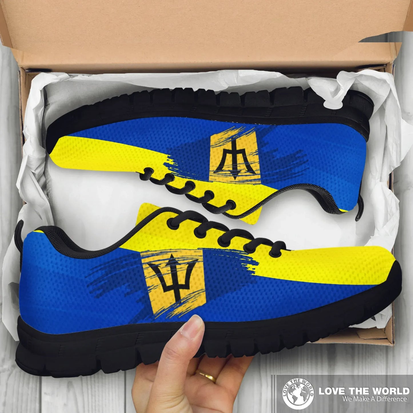 Barbados sneakers patriotic design shoes