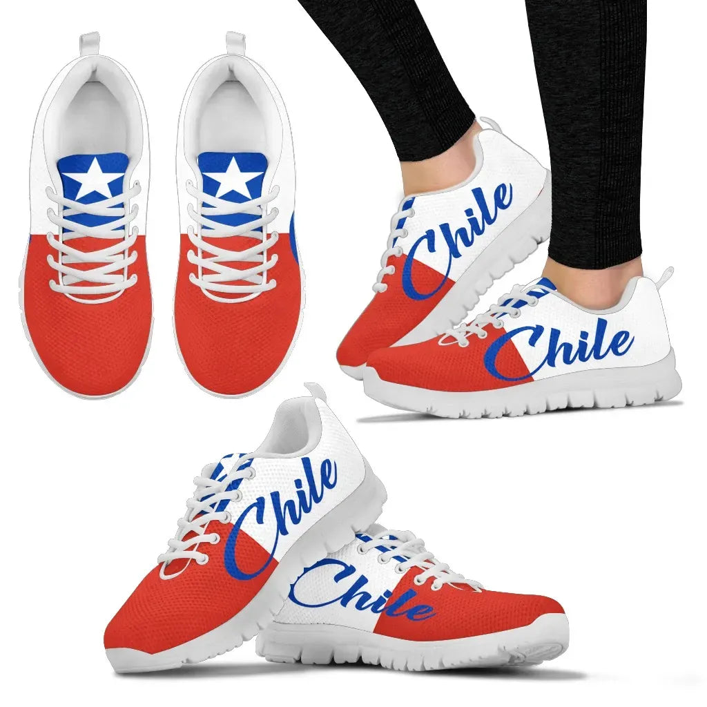 Chile Flag Sneakers For Men And Women Printed Sneakers