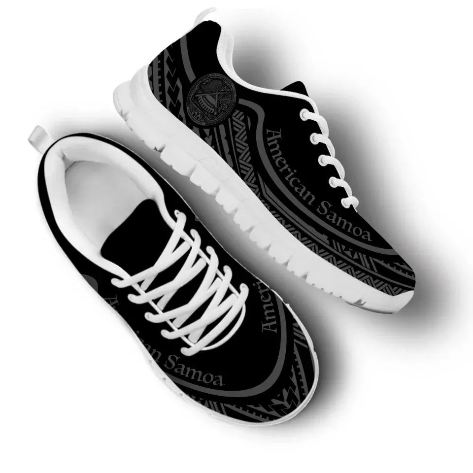 American Samoa Wave Sneakers Gray Color