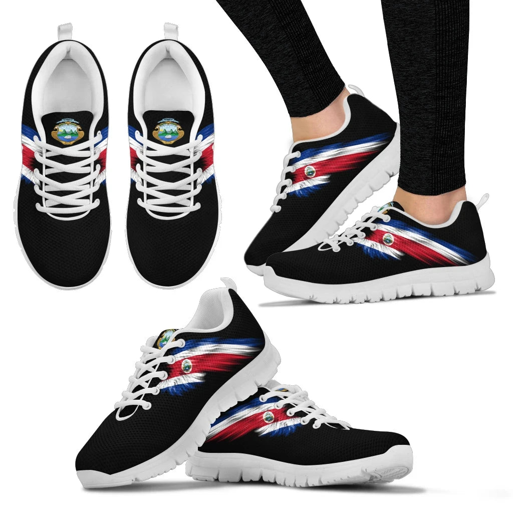 Costa Rica Men's / Women's Black & White Sneaker