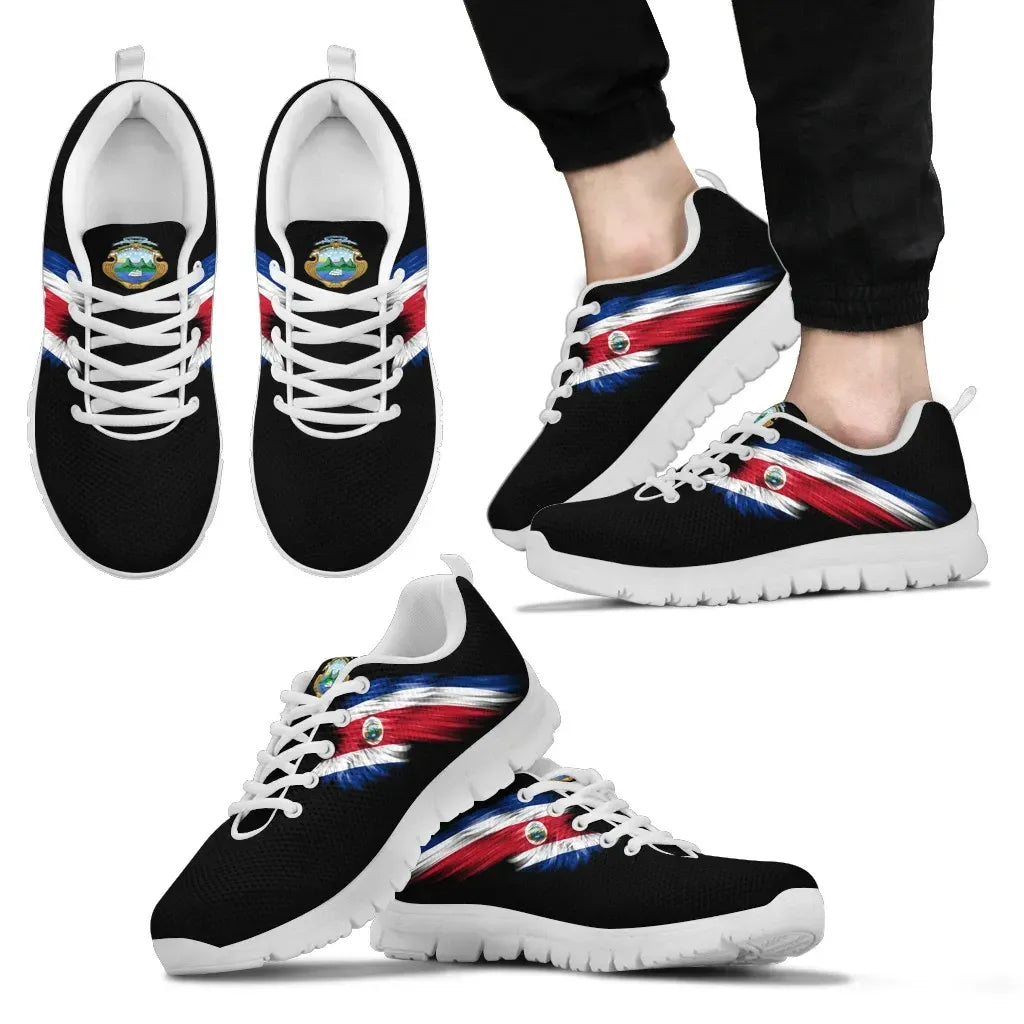 Costa Rica Men's / Women's Black & White Sneaker