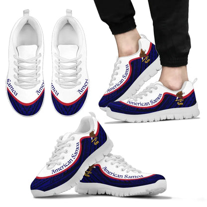 American Samoa Wave Sneakers Flag Color