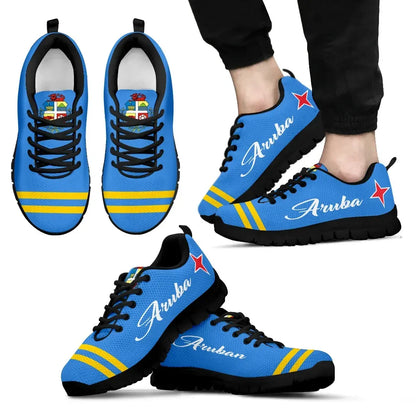 Aruba Flag And Coat Of Arms Sneakers