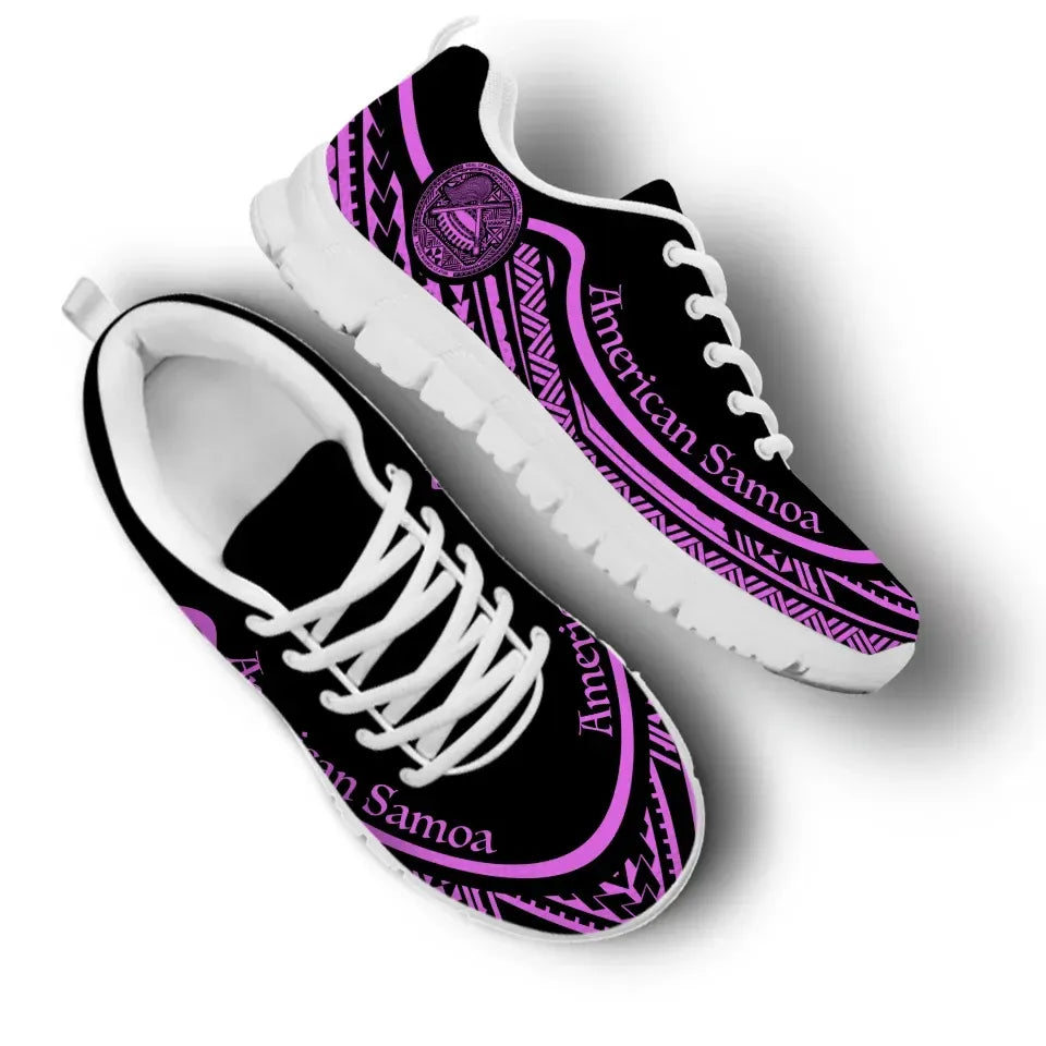 American Samoa Wave Sneakers Purple Color