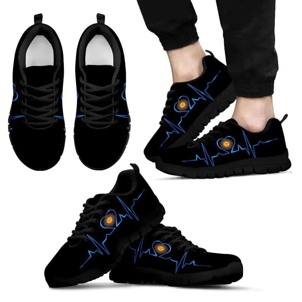 Argentina Heart Beat Men's / Women's Sneakers Shoes Th7
