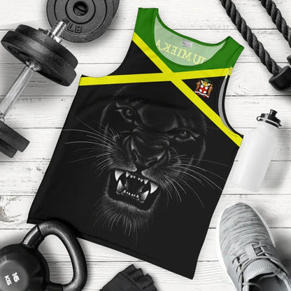 Africa Men's Tank Top Jamaica Lion, Flag Color