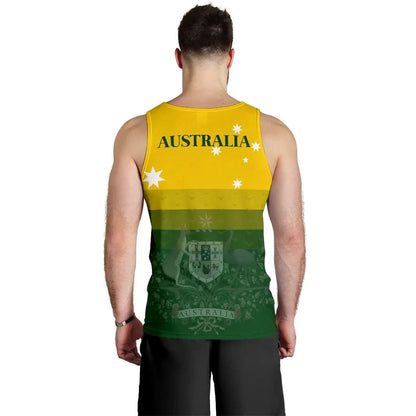 Australia Tank Top Coat Of Arms Radiant Color Men