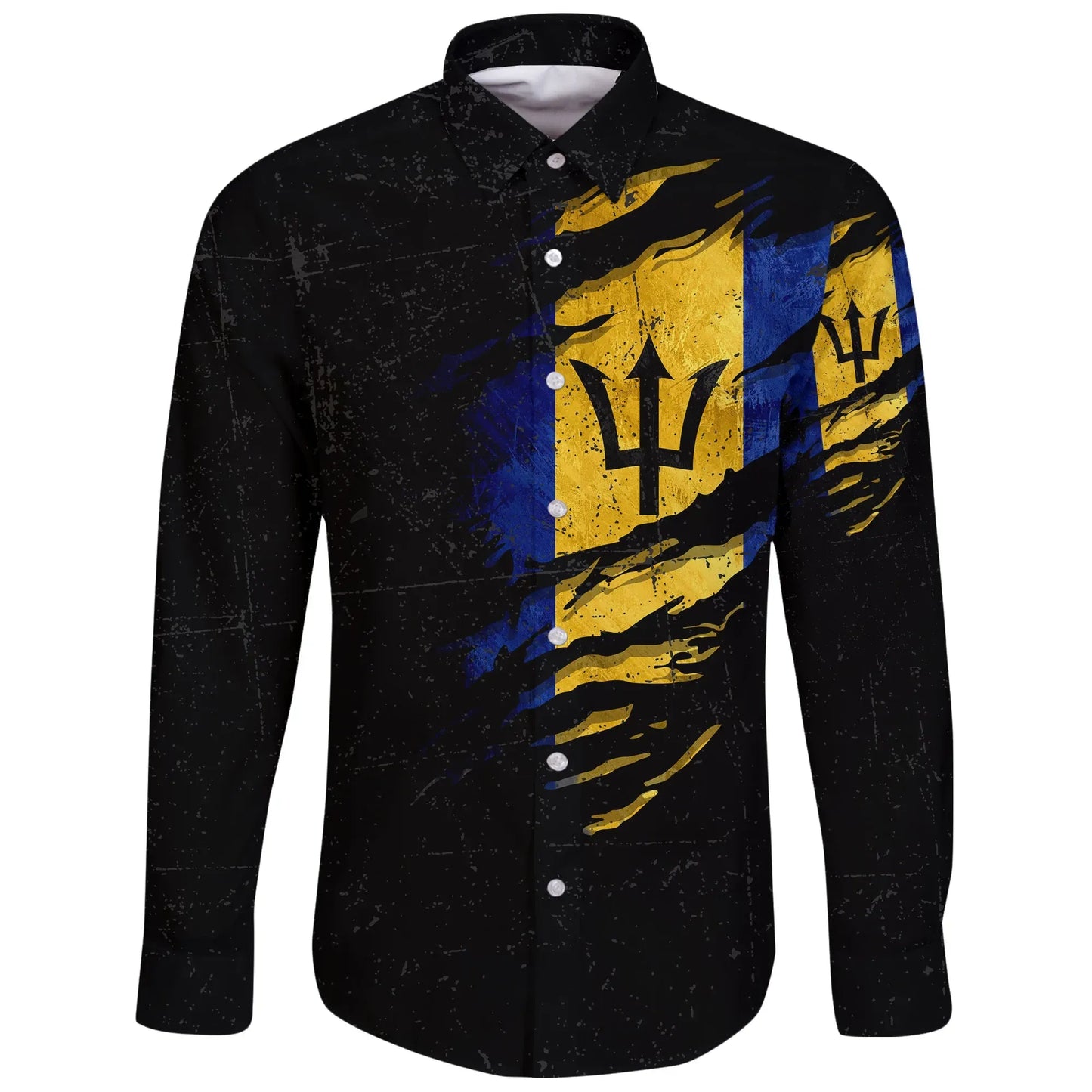 Barbados In Me Long Sleeve Button Shirt Special Grunge Style
