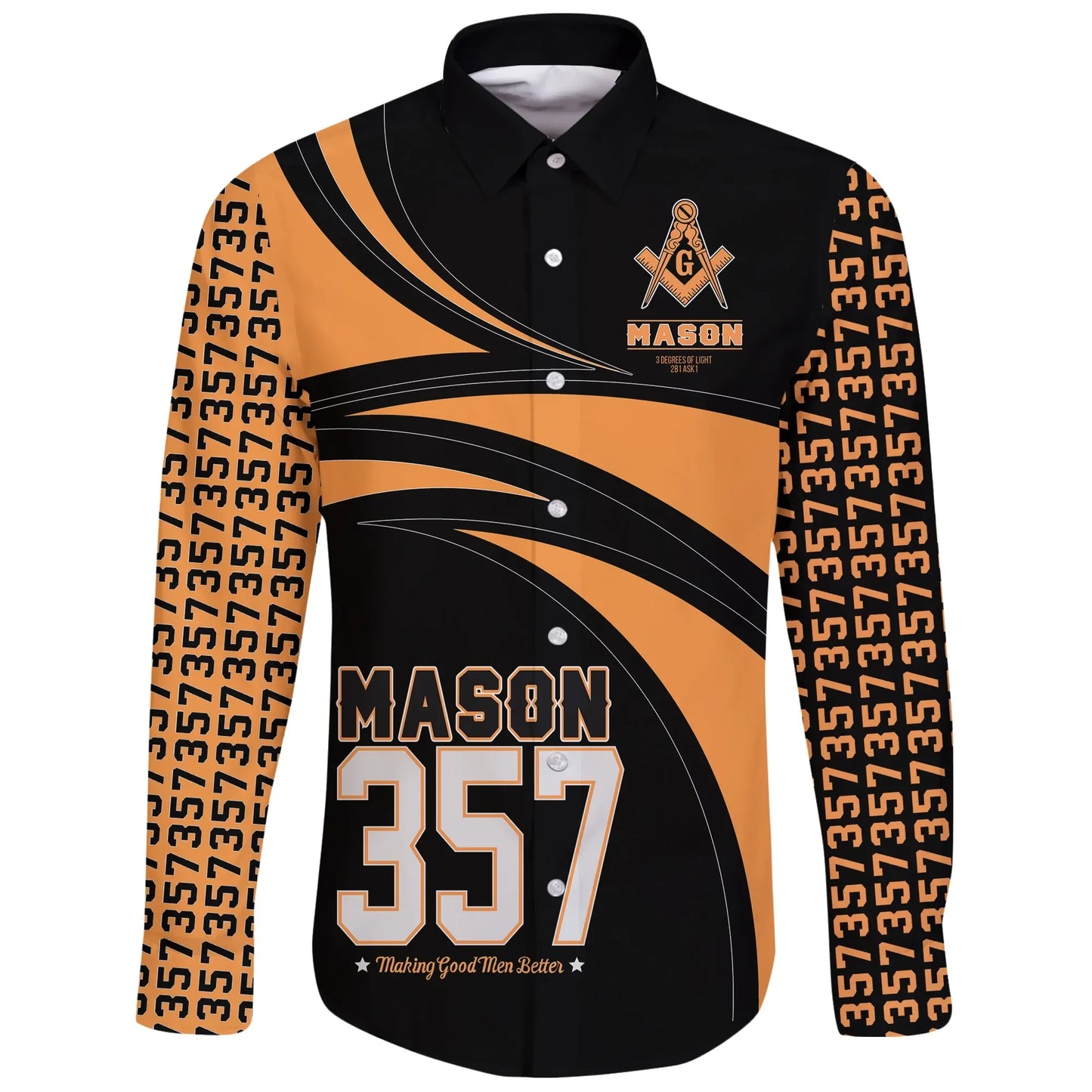 Masonic Long Sleeve Button Shirt