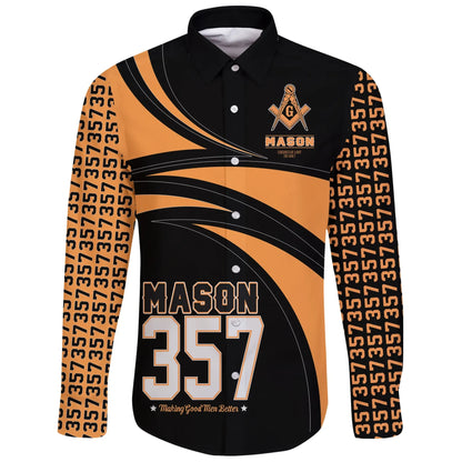 Masonic Long Sleeve Button Shirt