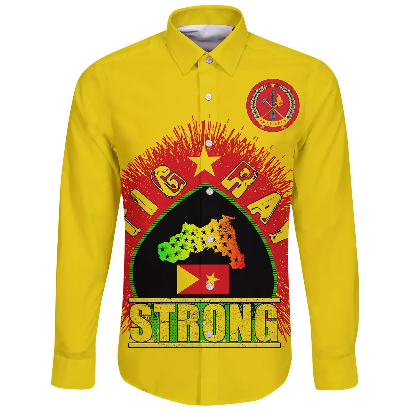 Tigray Long Sleeve Button Shirt Tigray Strong Yellow