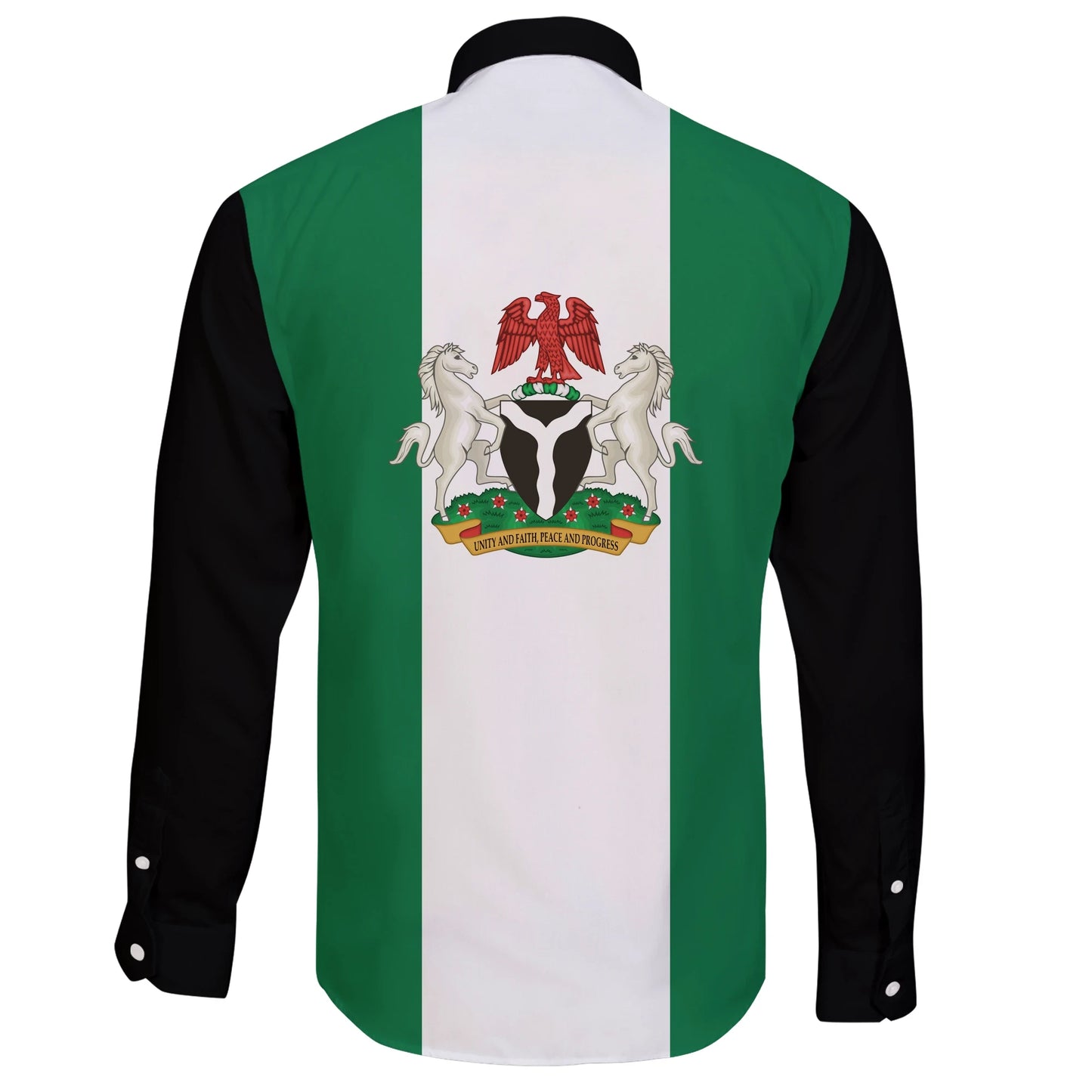 Nigeria Long Sleeve Button Shirt