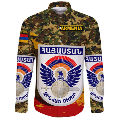 Armenian Army Long Sleeve Button Shirt