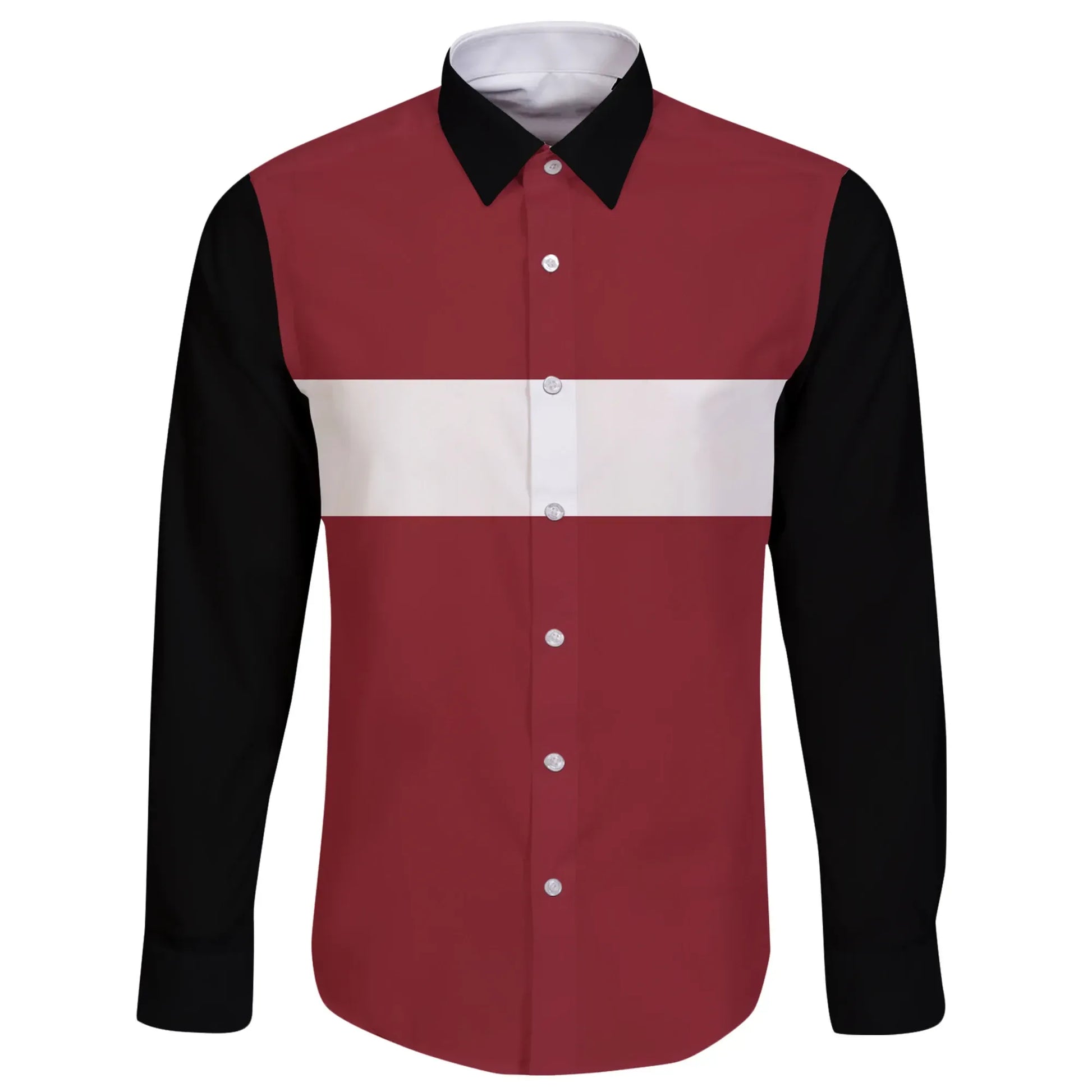 Latvia Long Sleeve Button Shirt
