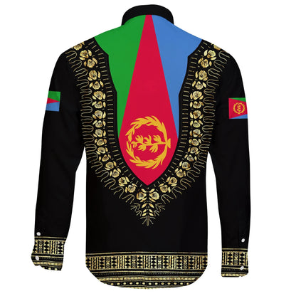 Eritrea Long Sleeve Button Shirt Dashiki