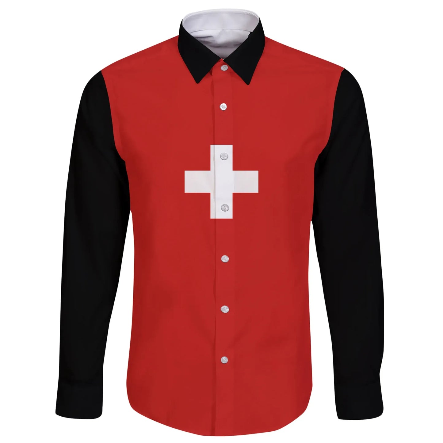 Switzerland Long Sleeve Button Shirt