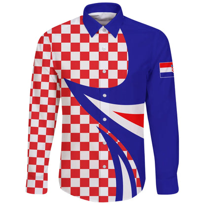 Croatia Long Sleeve Button Shirt Day