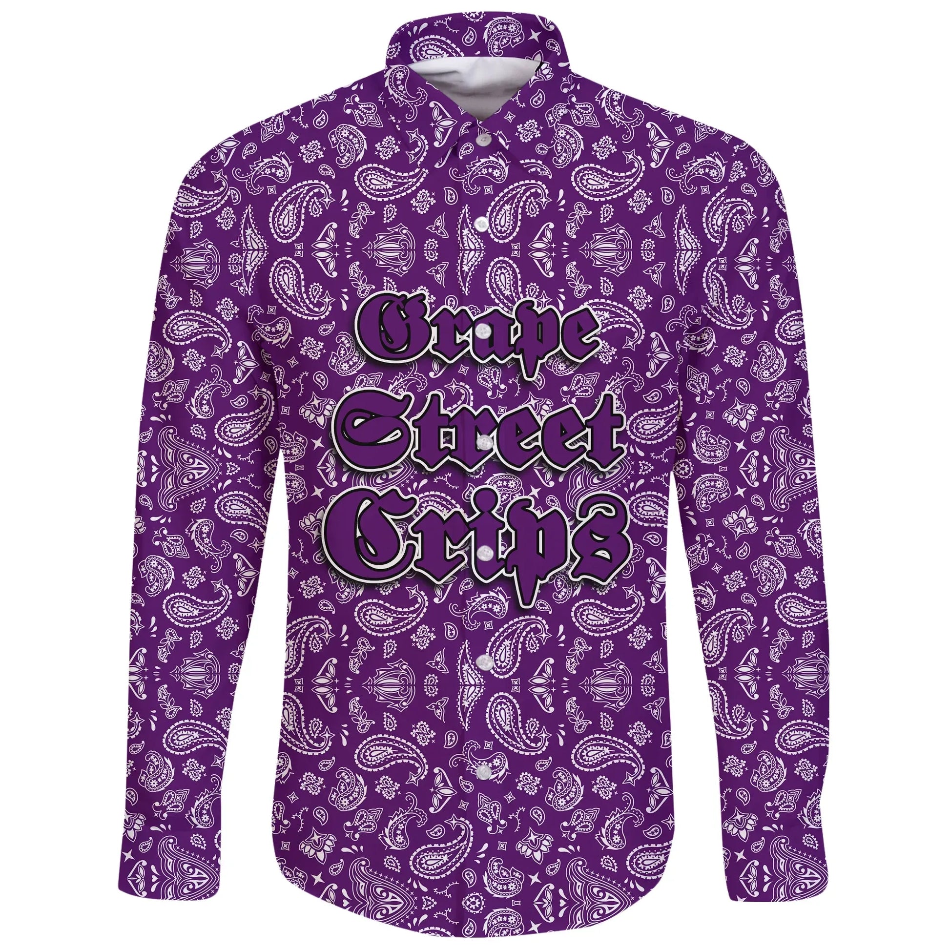 Grape Street Crips Long Sleeve Button Shirt