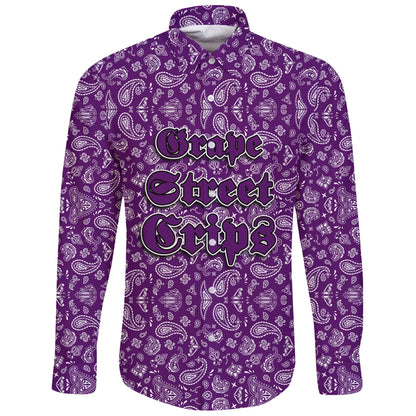 Grape Street Crips Long Sleeve Button Shirt