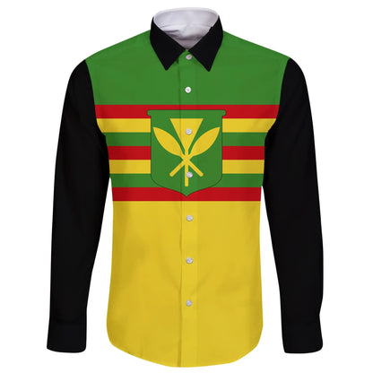 Hawaii Kanaka Maoli Long Sleeve Button Shirt