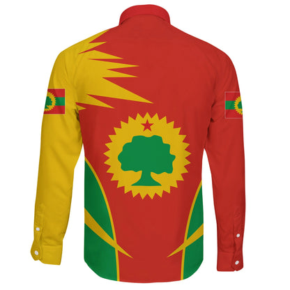 Oromo Long Sleeve Button Shirt Flag Active